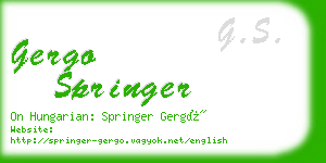 gergo springer business card